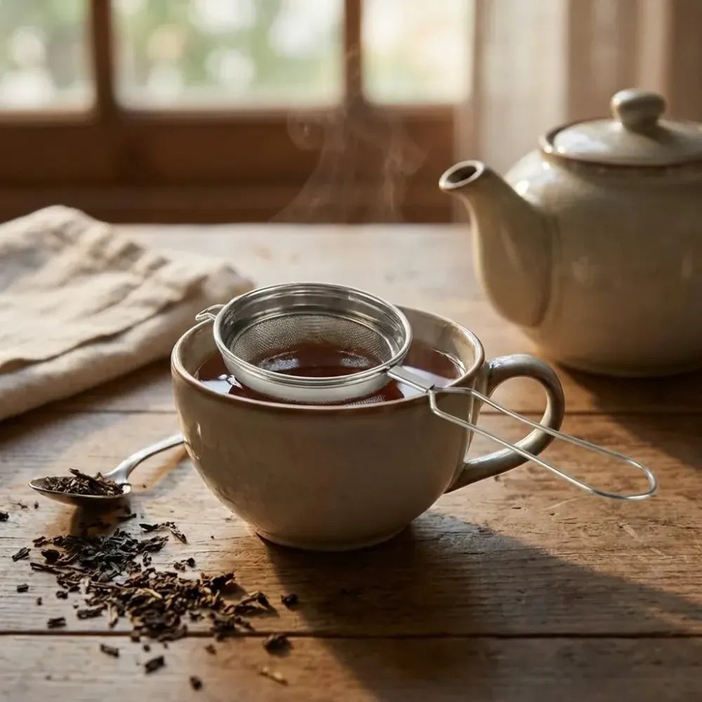 Apex morning stainless steel tea and coffee strainer - home & kitchen