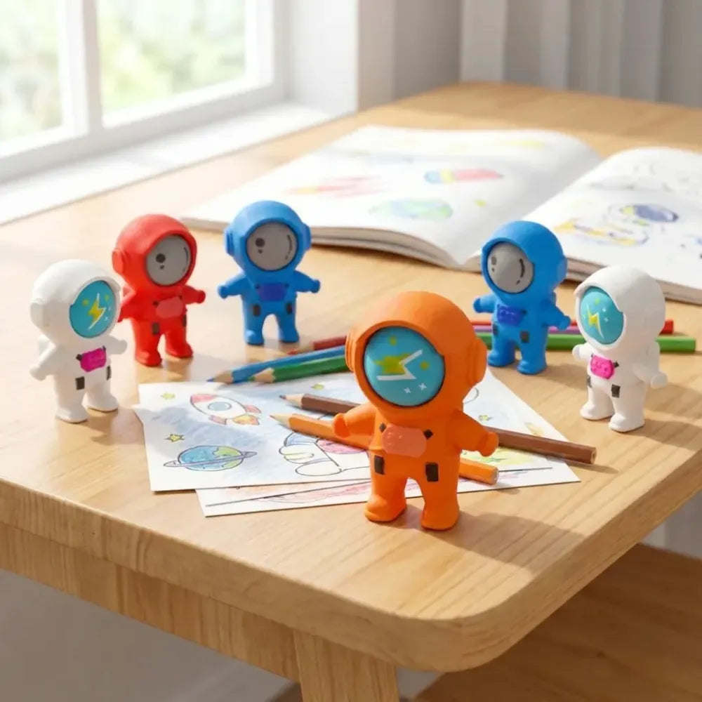 Astronaut-themed eraser set - office