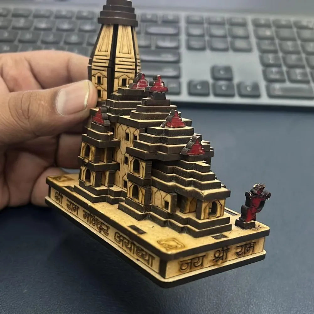 Wooden temple model.