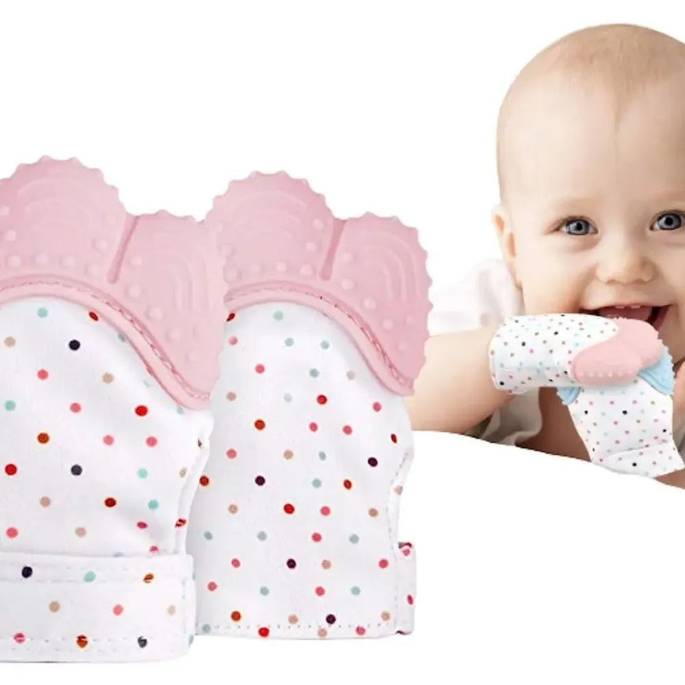 Baby teething glove – silicone teether mitten