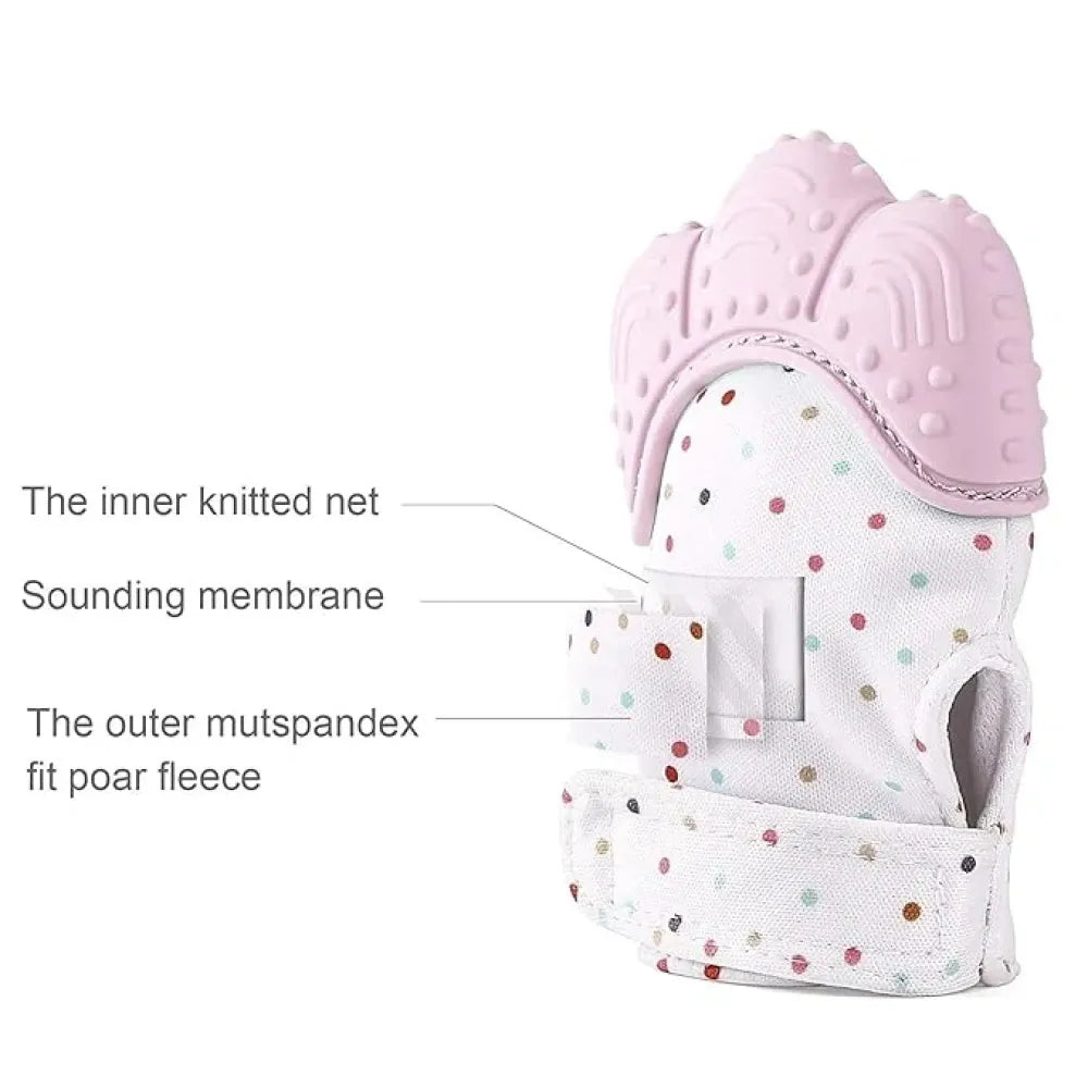 Baby teething glove – silicone teether mitten