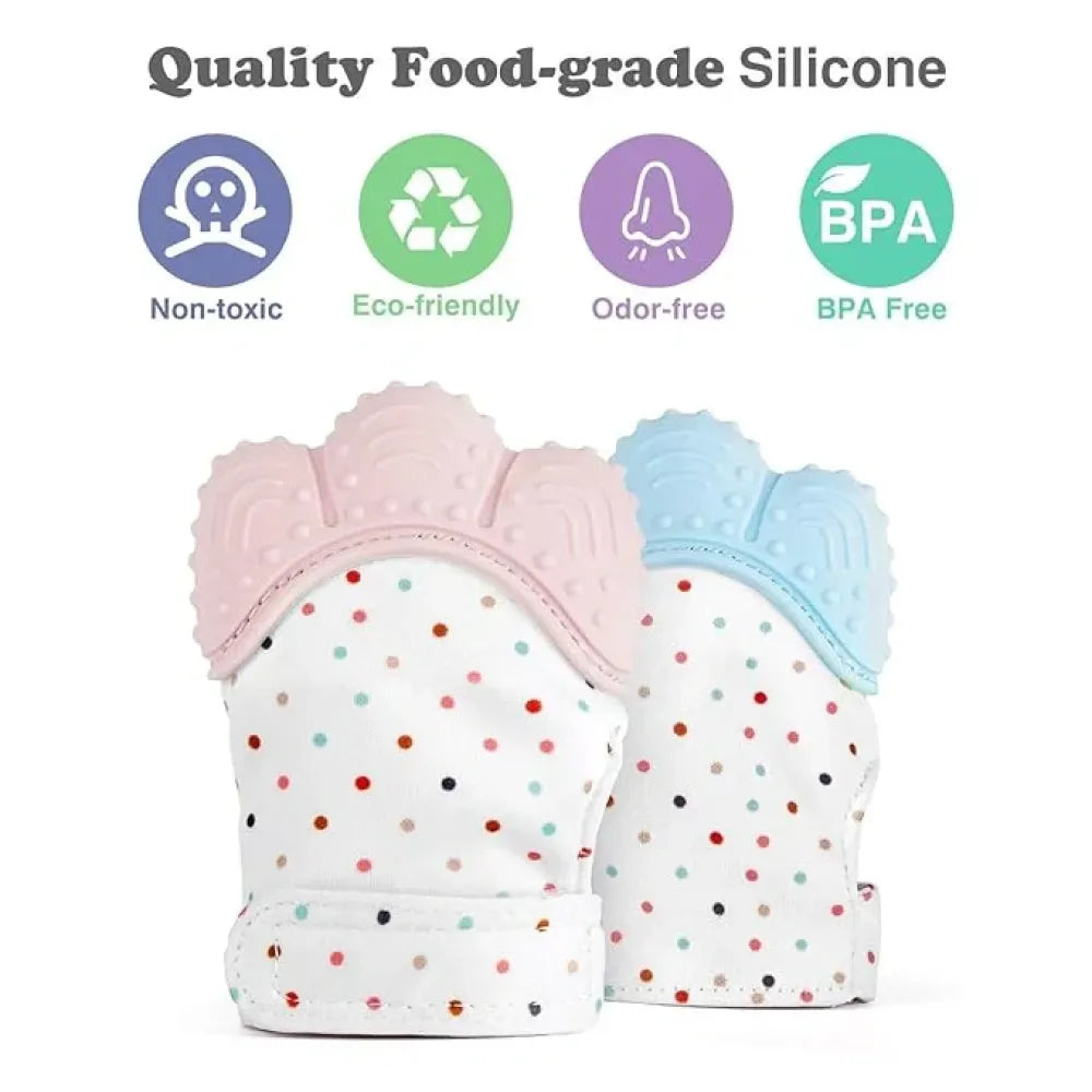 Baby teething glove – silicone teether mitten