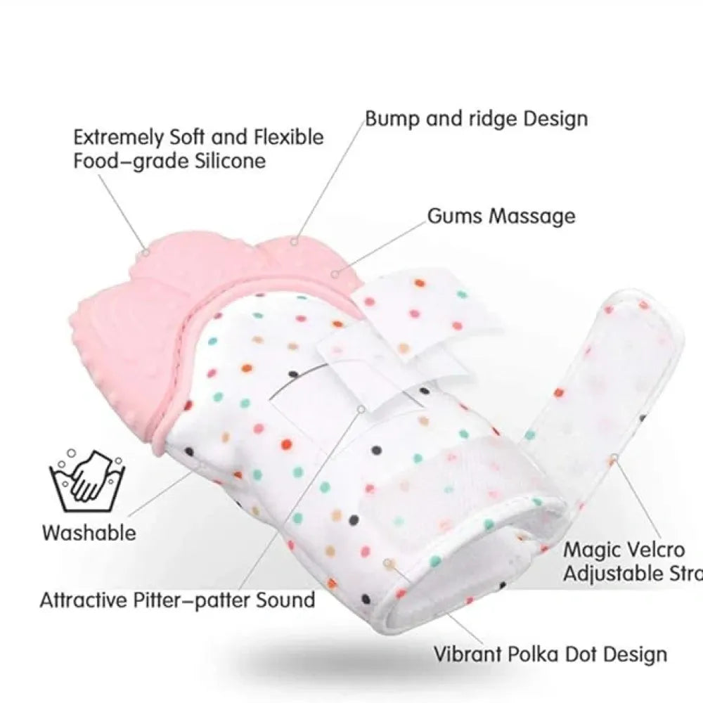 Baby teething glove – silicone teether mitten