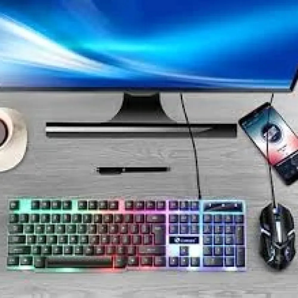 Backlit gaming keyboard mouse - office