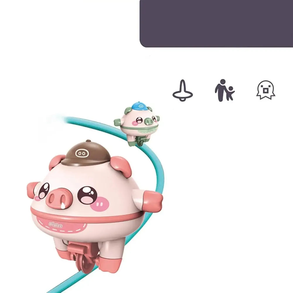 Balancing pig tightrope toy - potential heroes