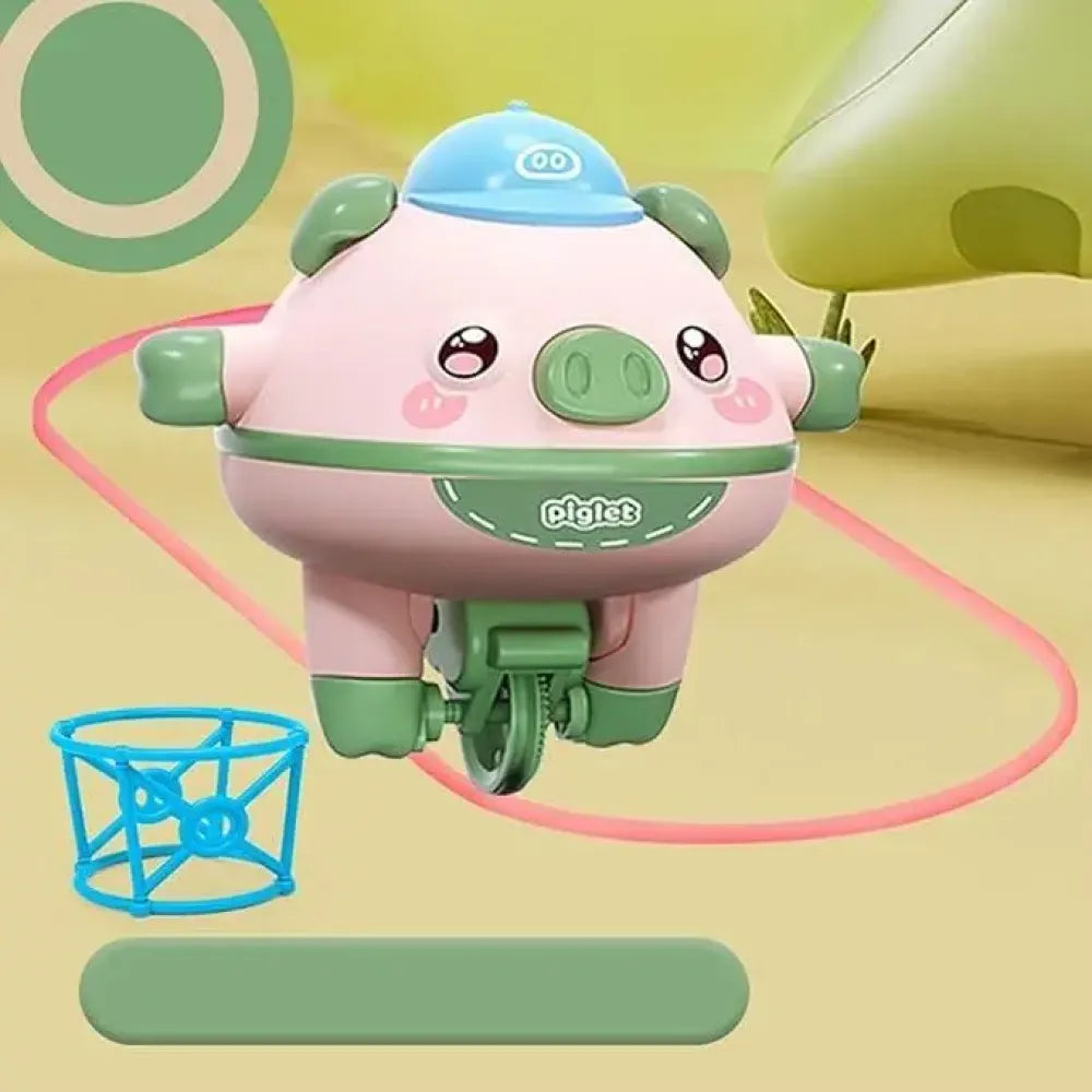 Balancing pig tightrope toy - potential heroes