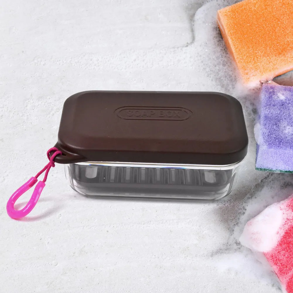 Bathroom travel plastic soap box with lid (1 pc) - home & kitchen