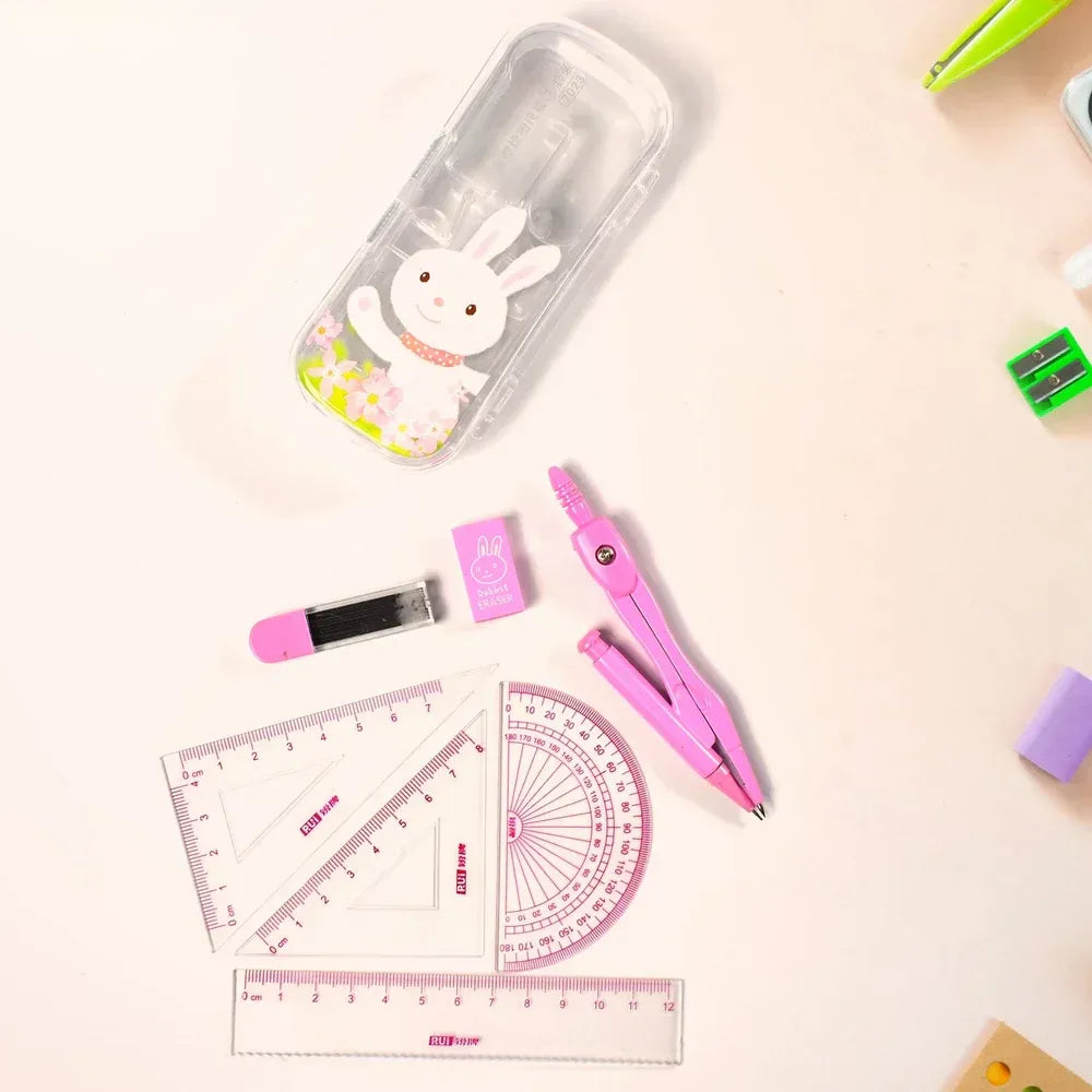 Bear-themed geometry compass set - office