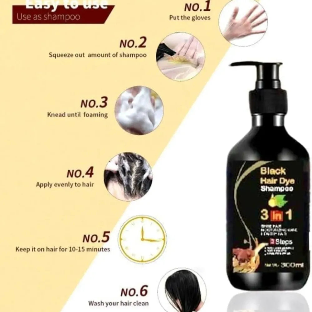 Blosdream 3 in 1 black hair shampoo