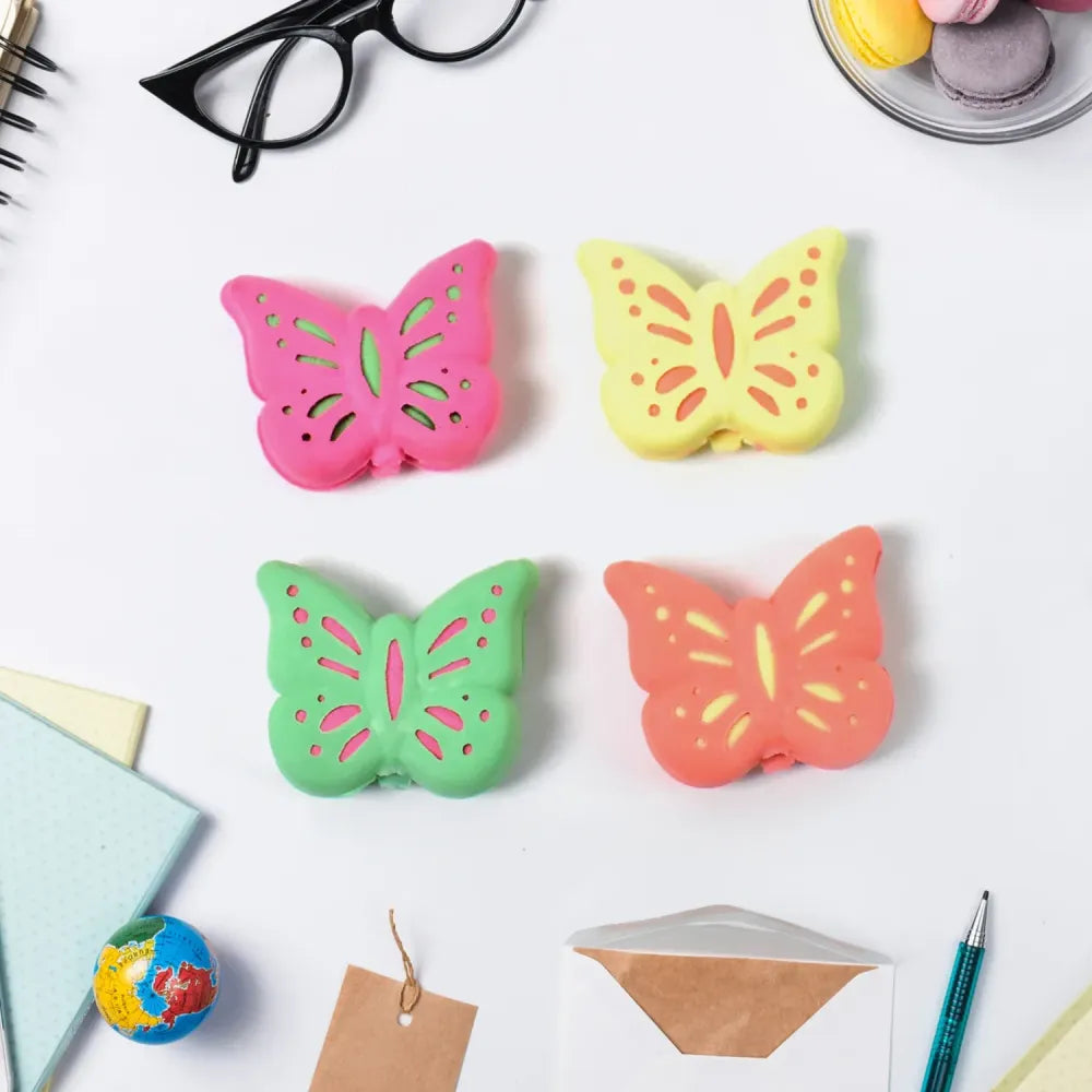 Butterfly-shaped kids eraser - office
