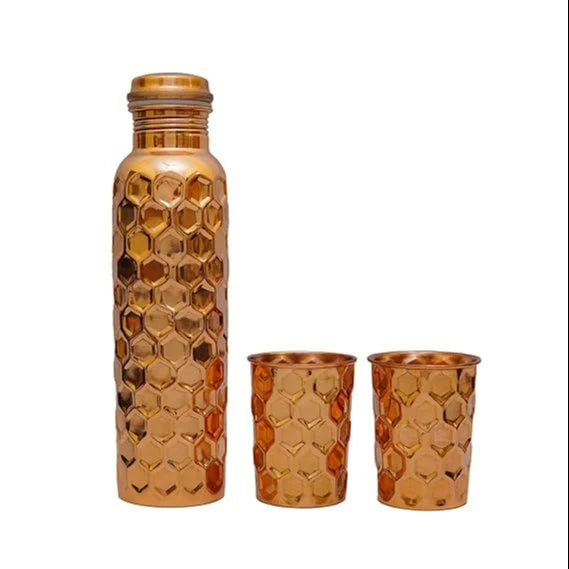Ayurvedic Copper Water Bottle Set
