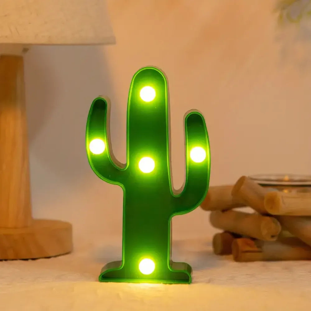 Cactus led night light - office