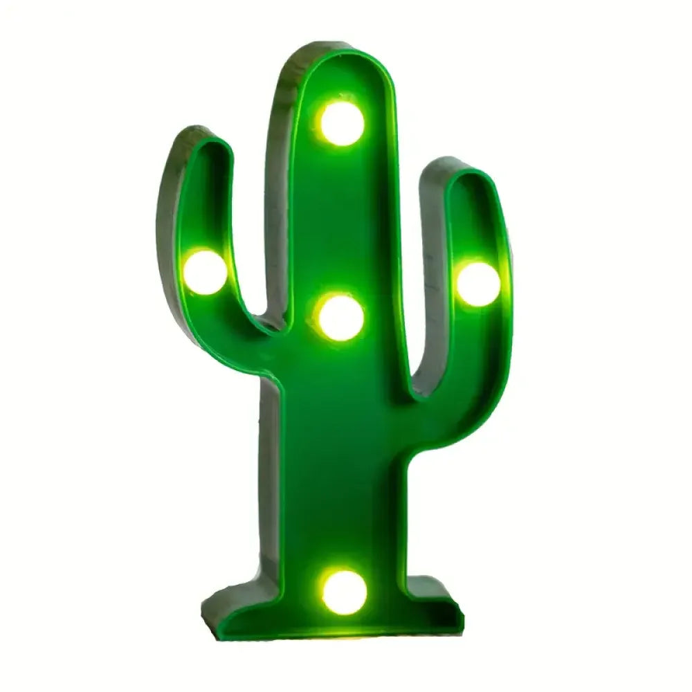 Cactus led night light - office