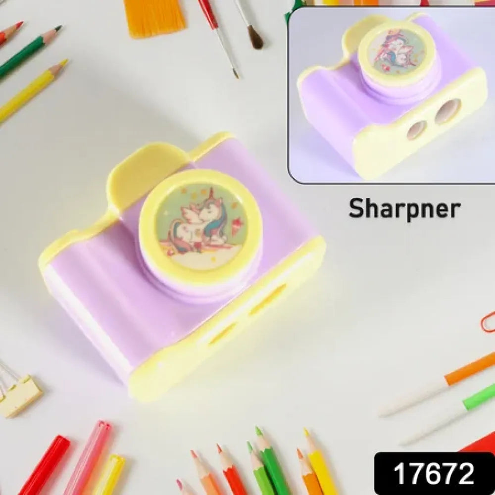 Camera-shaped pencil sharpener - office