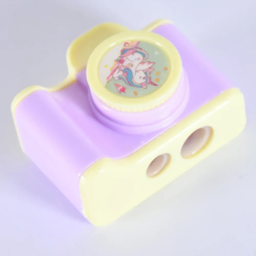 Camera-shaped pencil sharpener - office