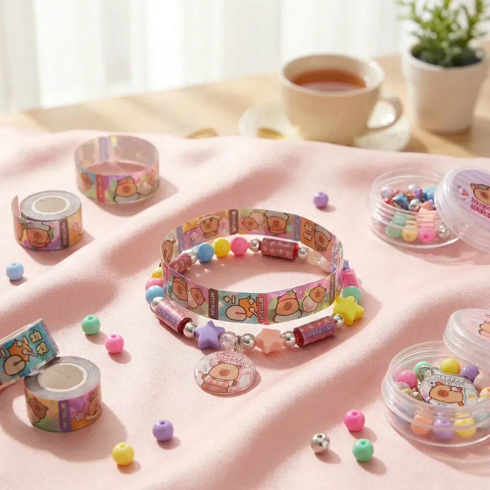 Capybara sticker & bracelet diy kit