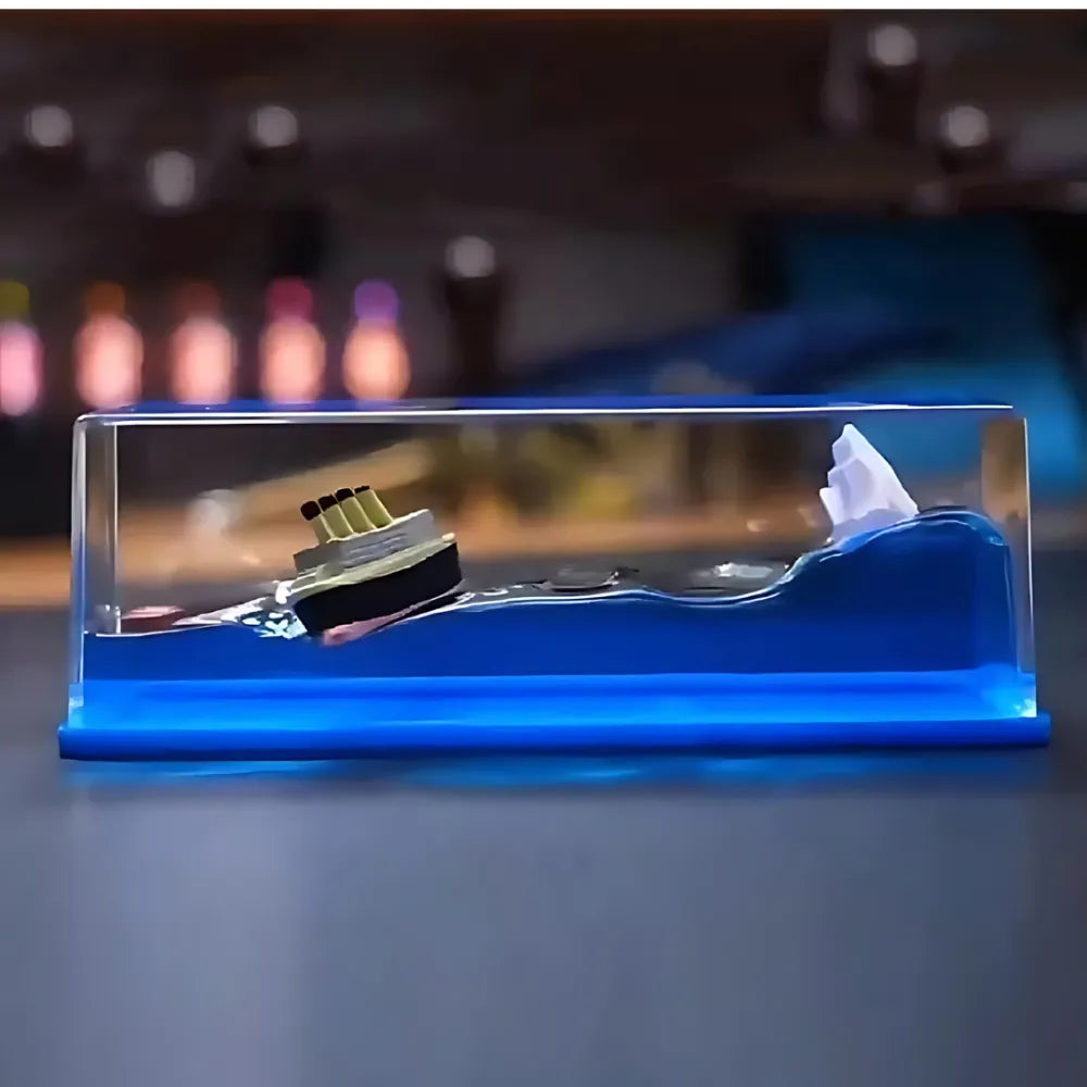 Car dashboard sailing ship showpiece