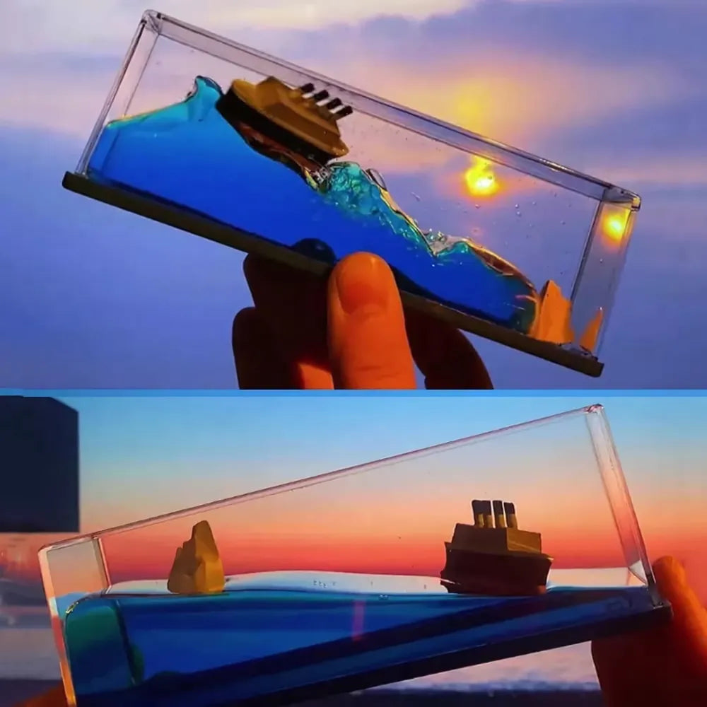 Car dashboard sailing ship showpiece