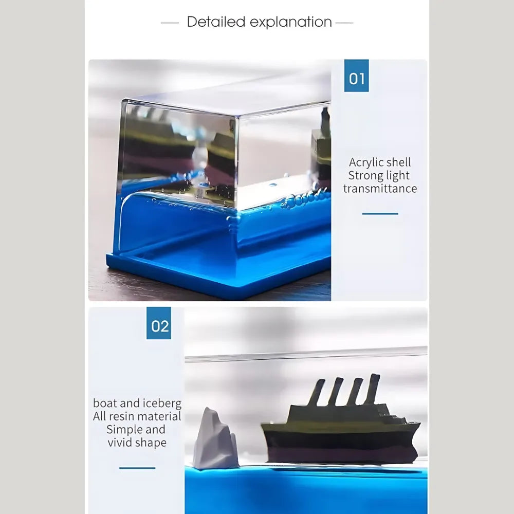 Car dashboard sailing ship showpiece