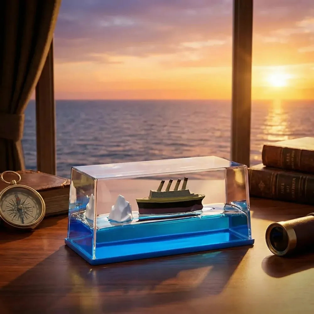 Car dashboard sailing ship showpiece
