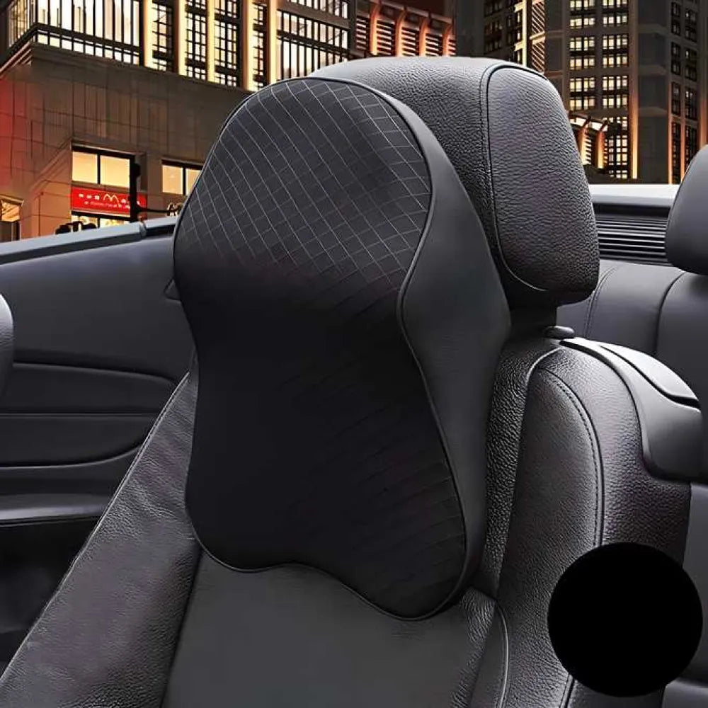 Car seat headrest neck rest pillow cushion for all cars- ergonomic memory foam support neck/back pain relief