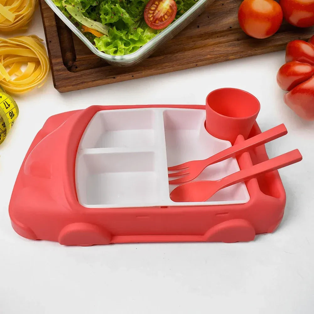 Car-shaped baby plate set - kitchen tool