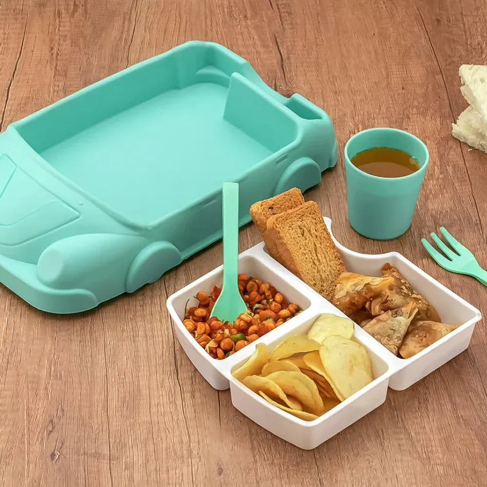 Car-shaped baby plate set - kitchen tool
