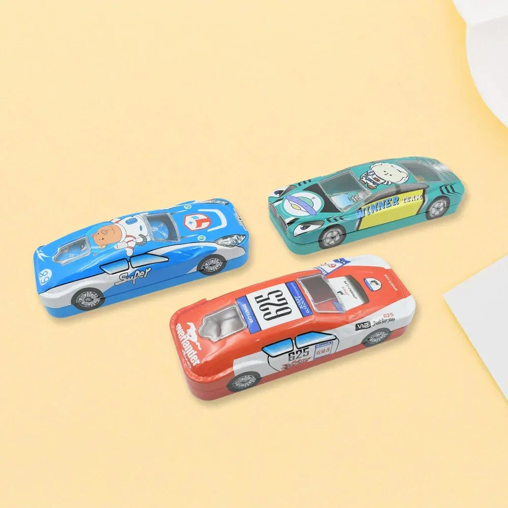Car-shaped metal pencil box - office