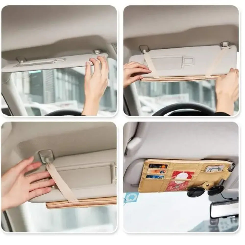 Car visor storage organizer - potential heroes