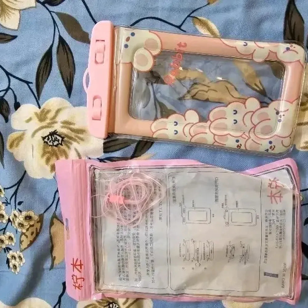 Cartoon waterproof phone pouch