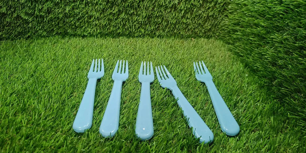 Reusable Plastic Fork Set – 5 Pcs