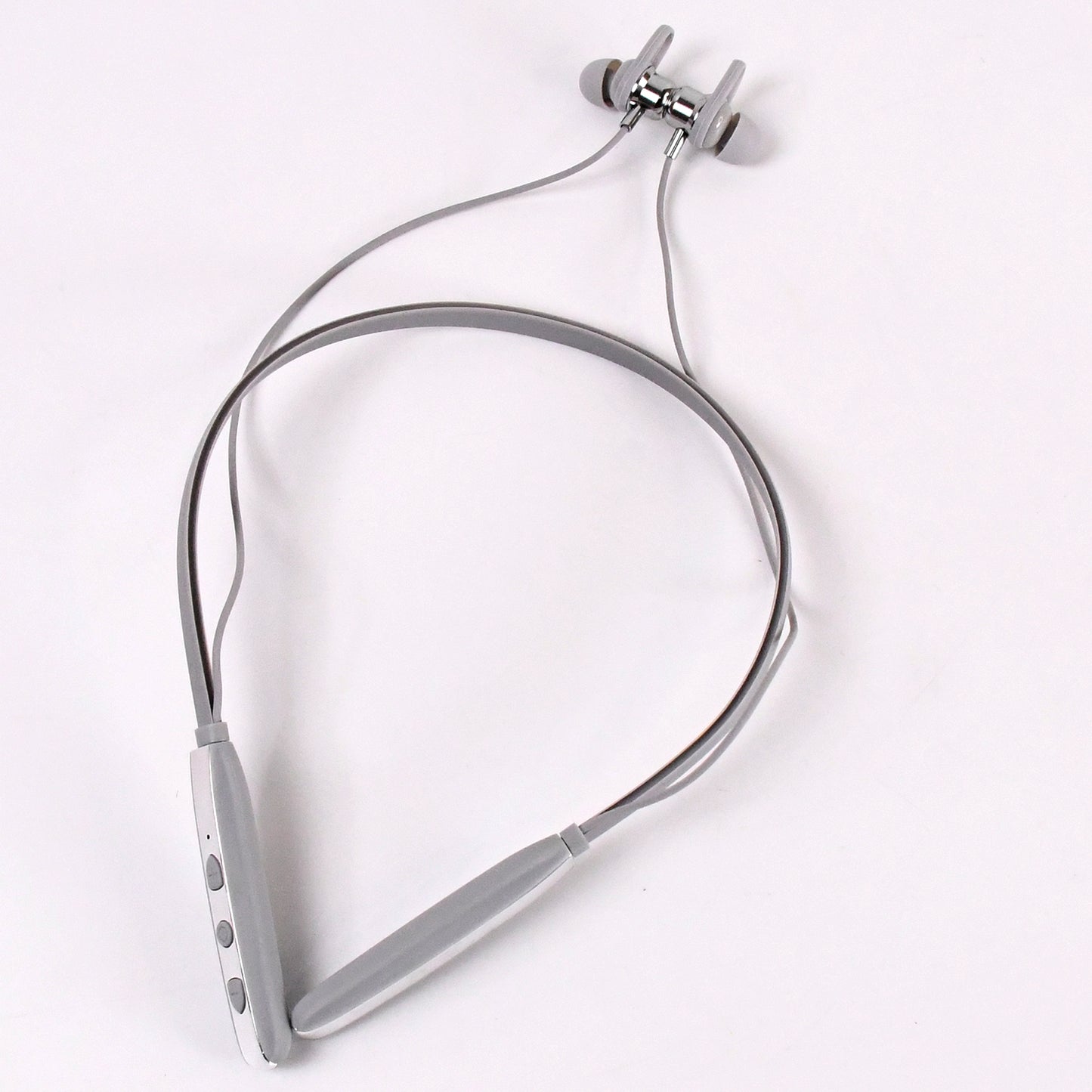 Magnetic On- Off Earbuds Neckband Bluetooth (1 Pc With Color Box Zipper Plastic Bag)
