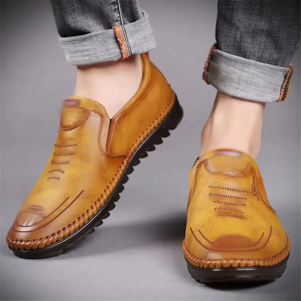 Classic brown leather shoes