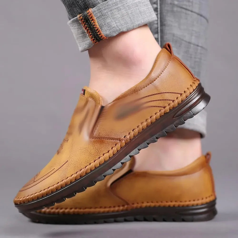 Classic brown leather shoes