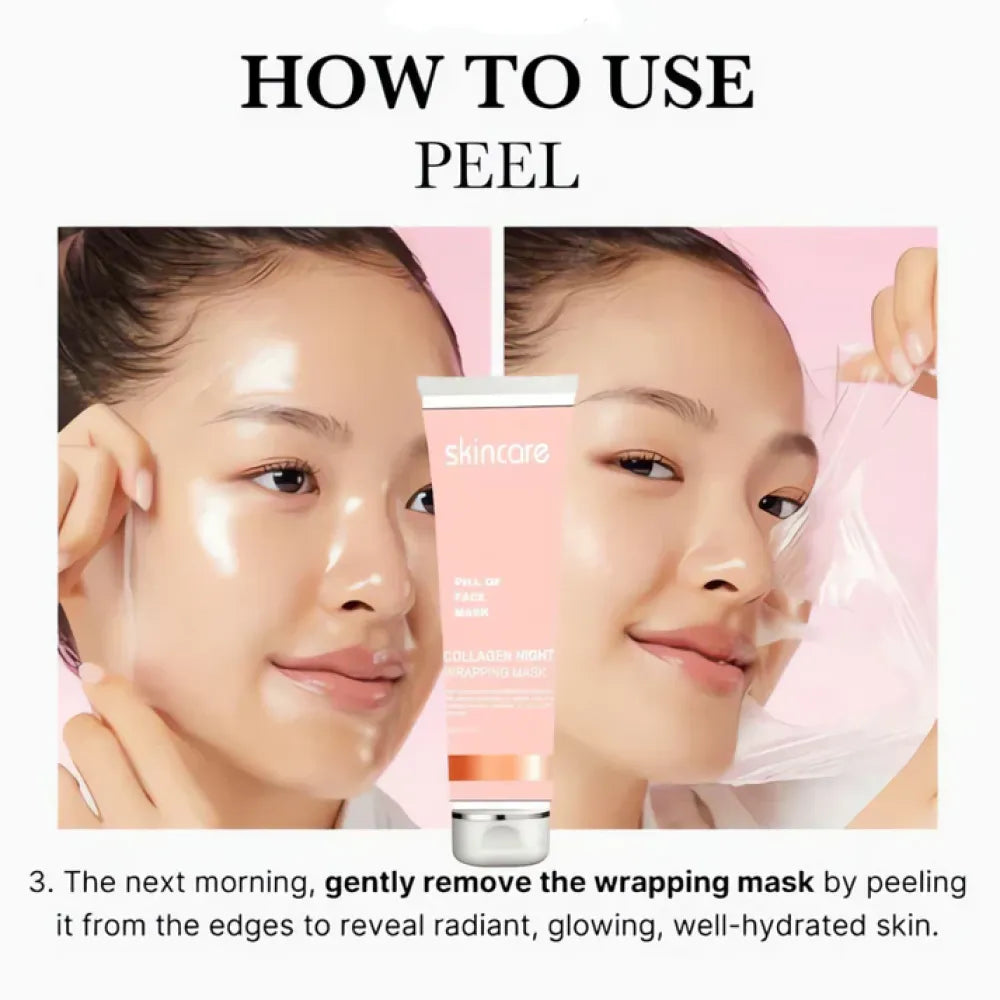 Collagen night wrapping peel off mask