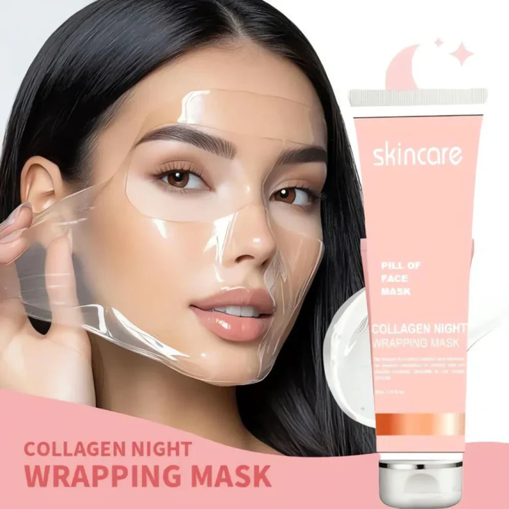 Collagen night wrapping peel off mask
