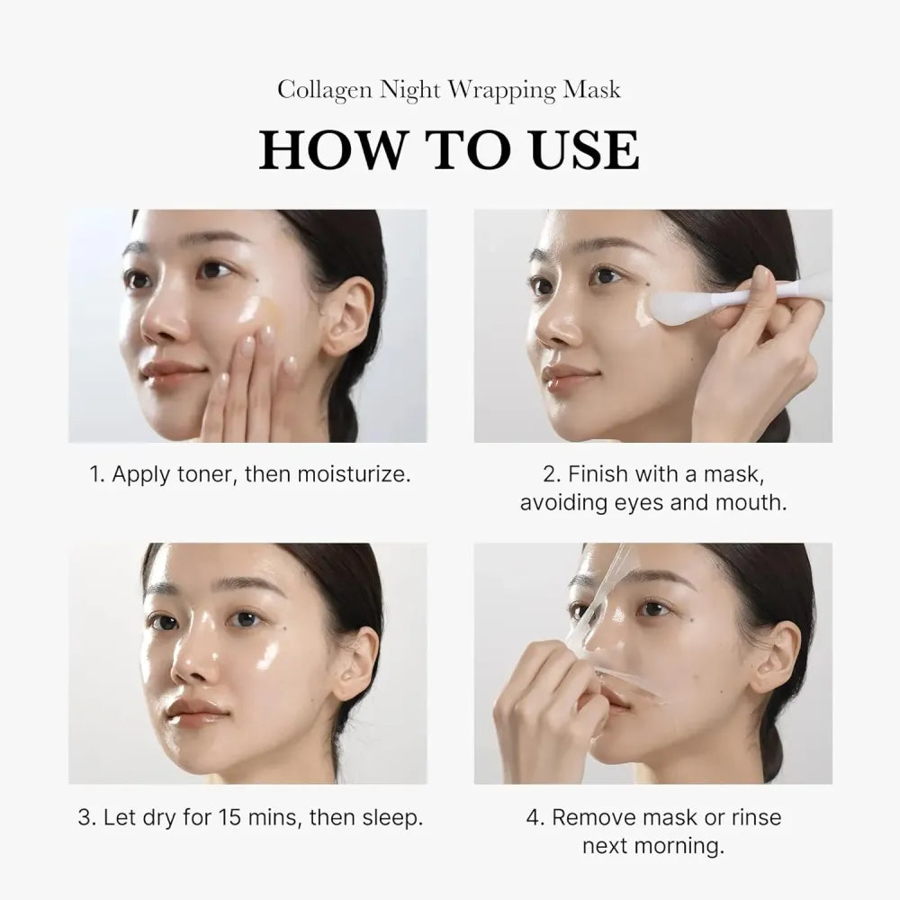 Collagen night wrapping peel off mask