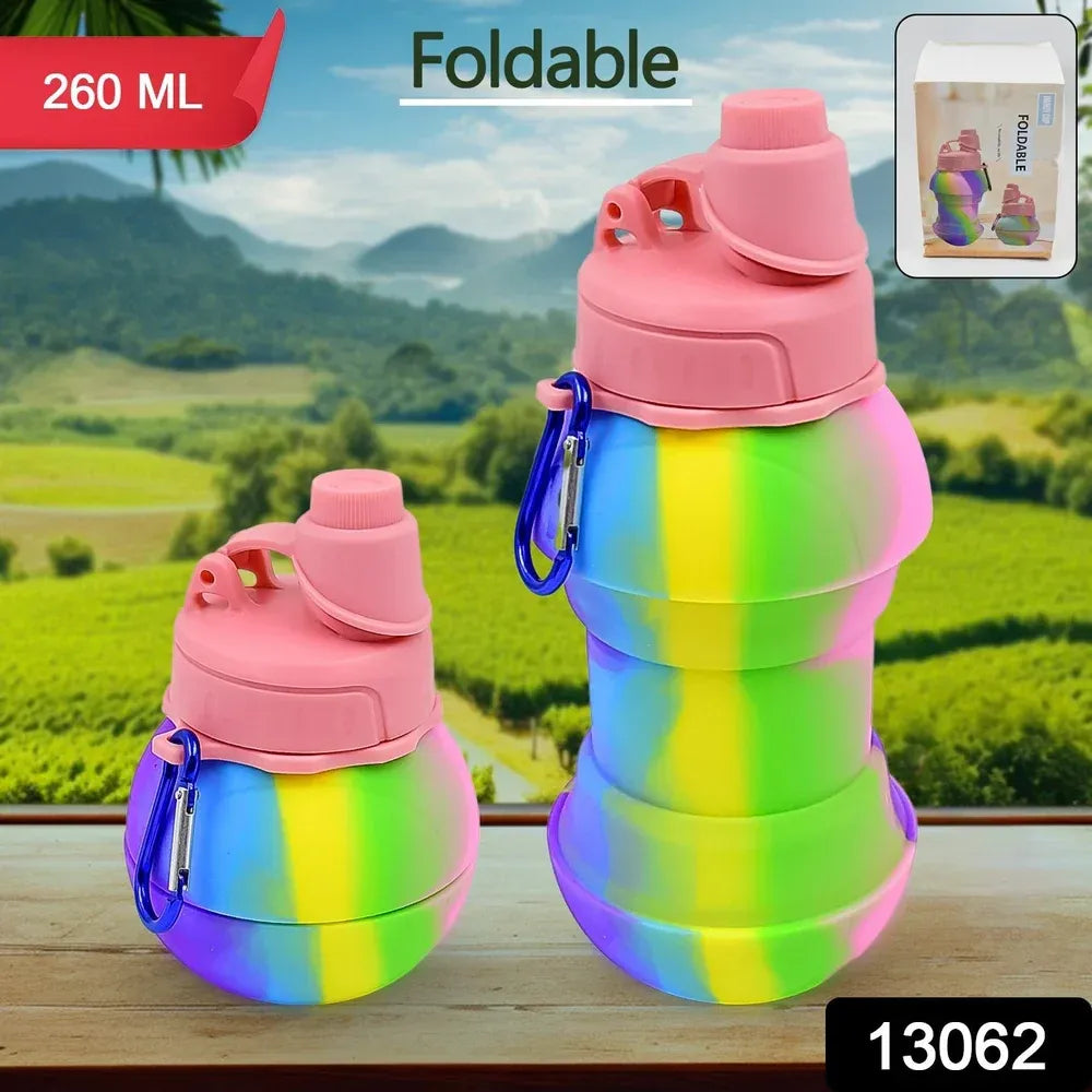 Collapsible silicone water bottle - home & kitchen