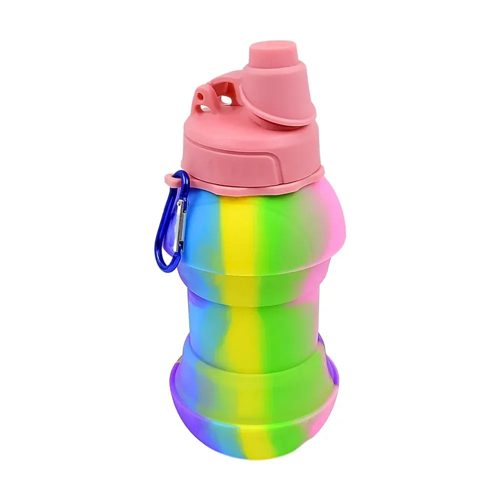 Collapsible silicone water bottle - home & kitchen