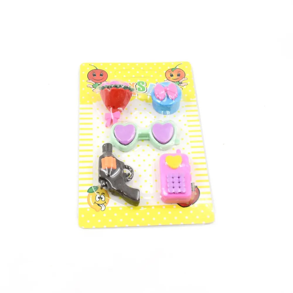 Colorful 3d kids erasers - office
