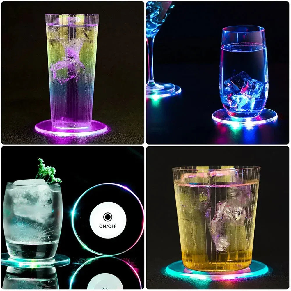 Colorful led drink coaster - home & kitchen
