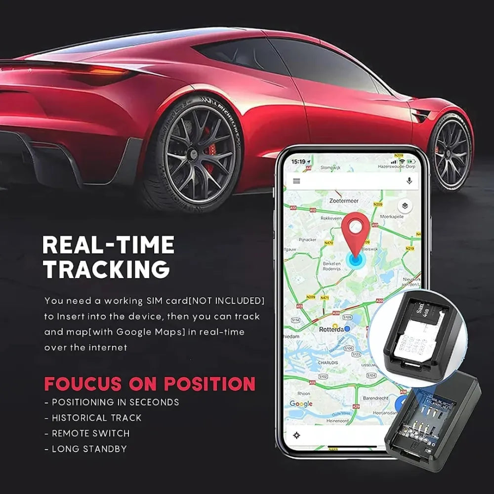 Compact gps tracker with voice monitoring - automotive