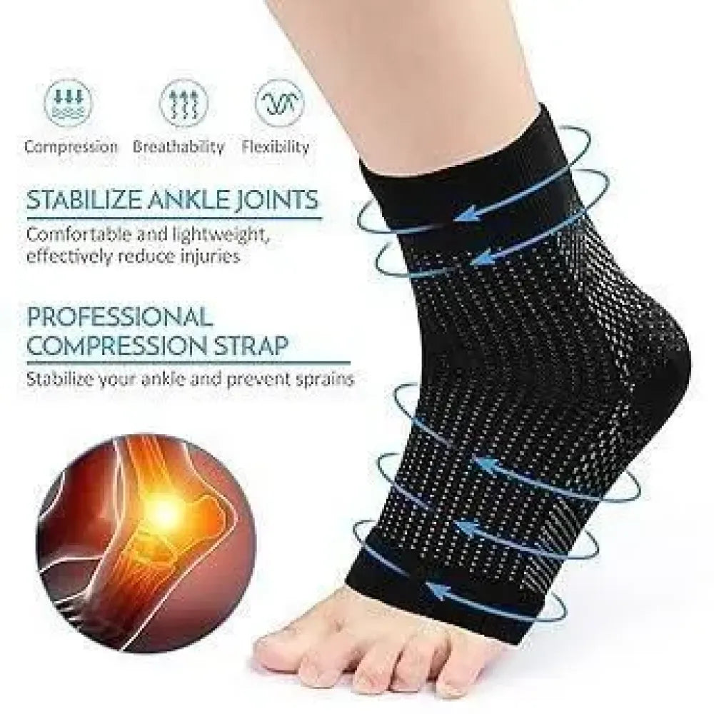 Compression socks for feet and ankles (black)