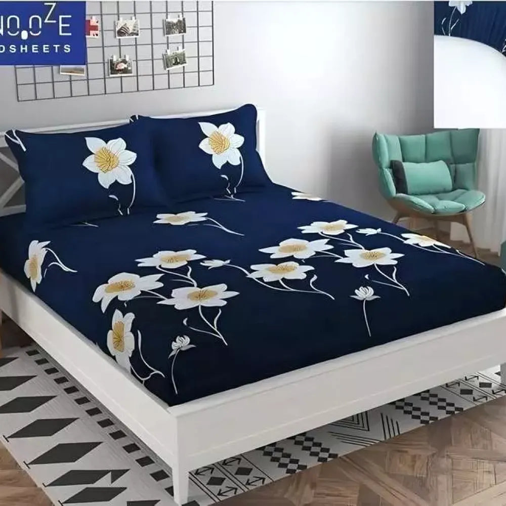 Contrast pillow bedsheet set - home essentials