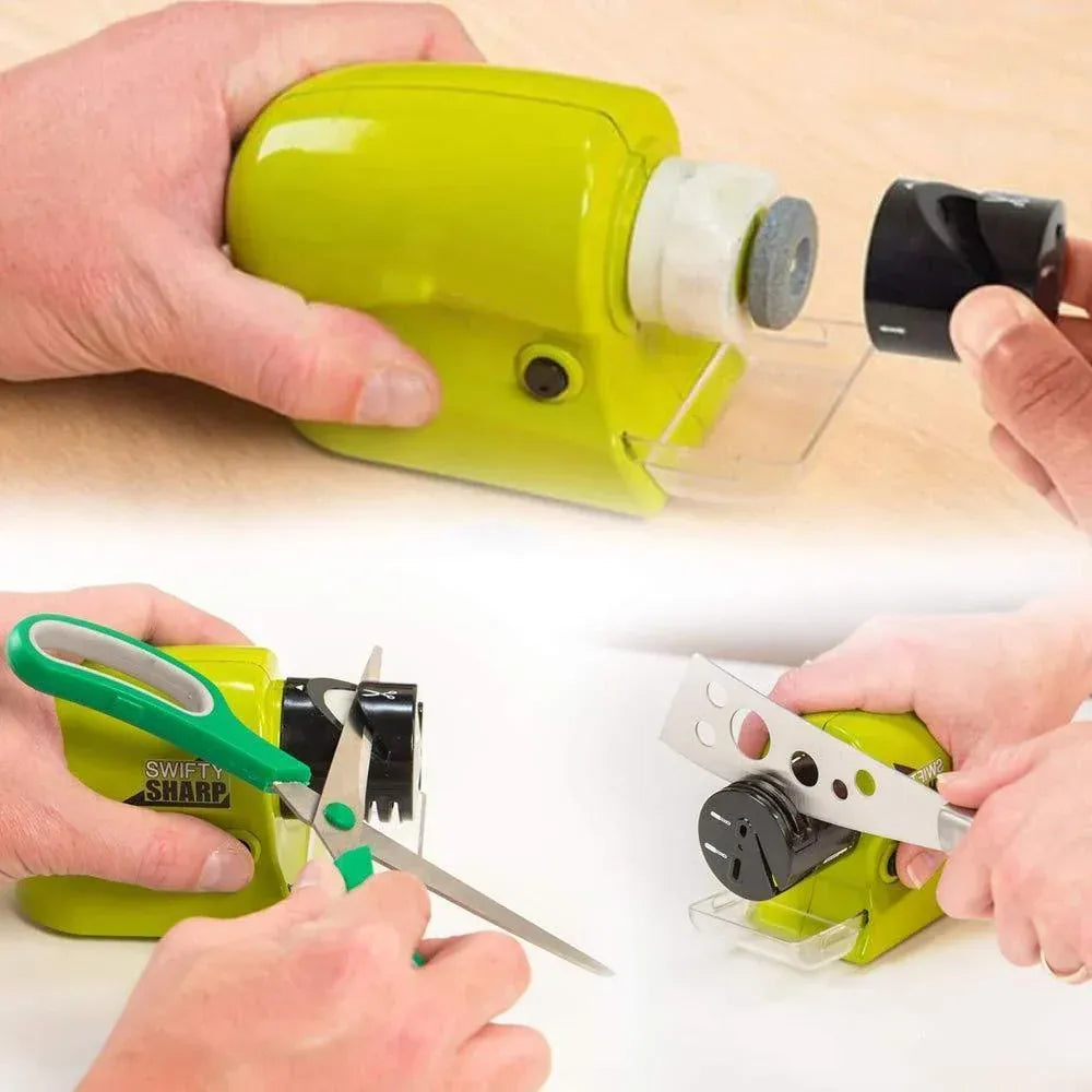 Cordless motorized knife sharpener - kitchen tool