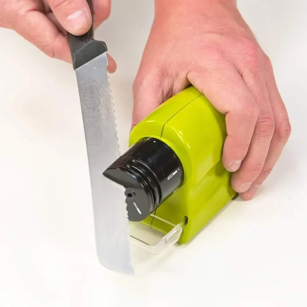 Cordless motorized knife sharpener - kitchen tool