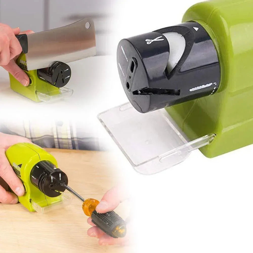 Cordless motorized knife sharpener - kitchen tool