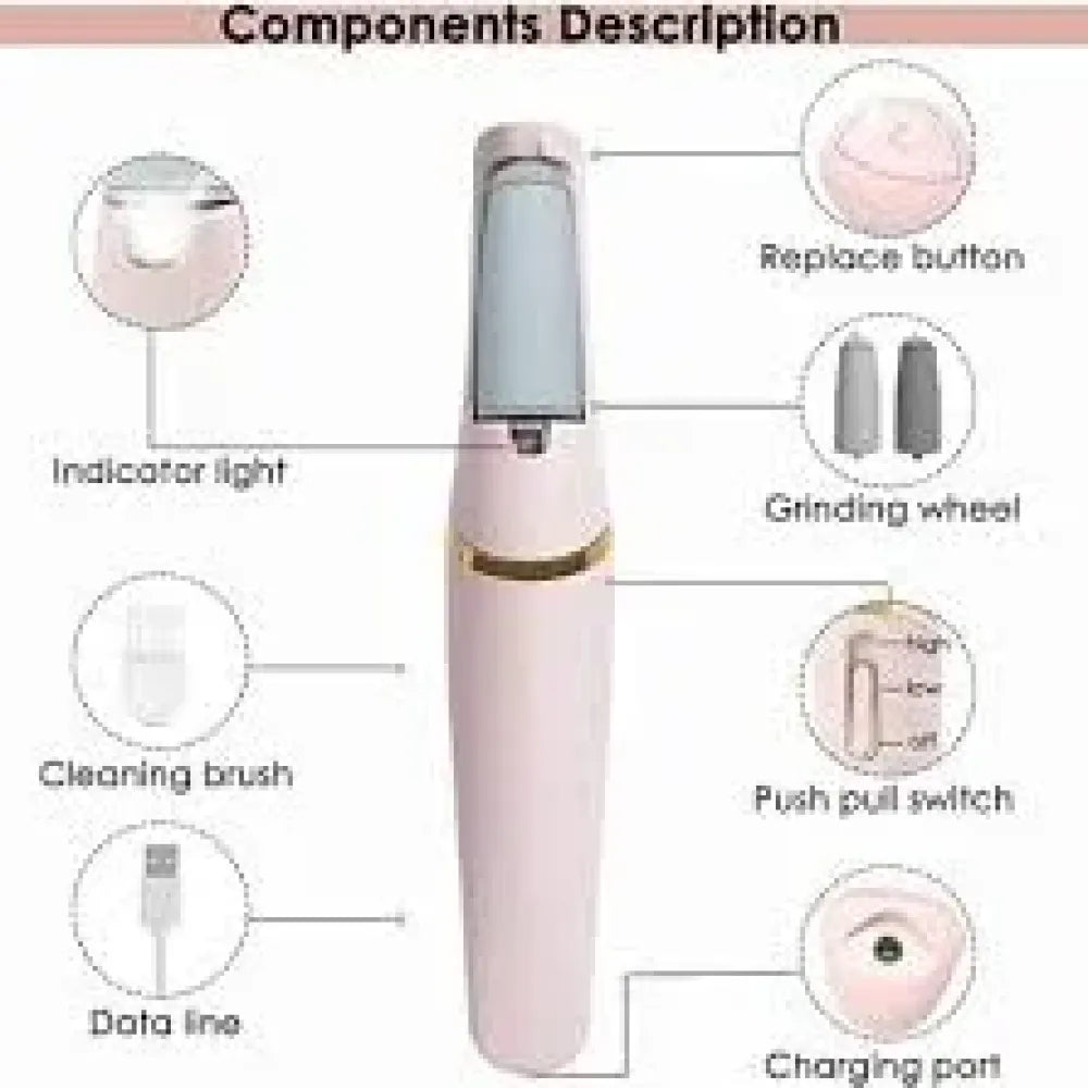 Cordless pedicure callus remover