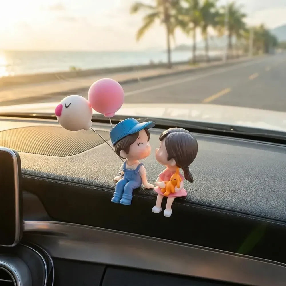 Couple car decoration cute cartoon couples