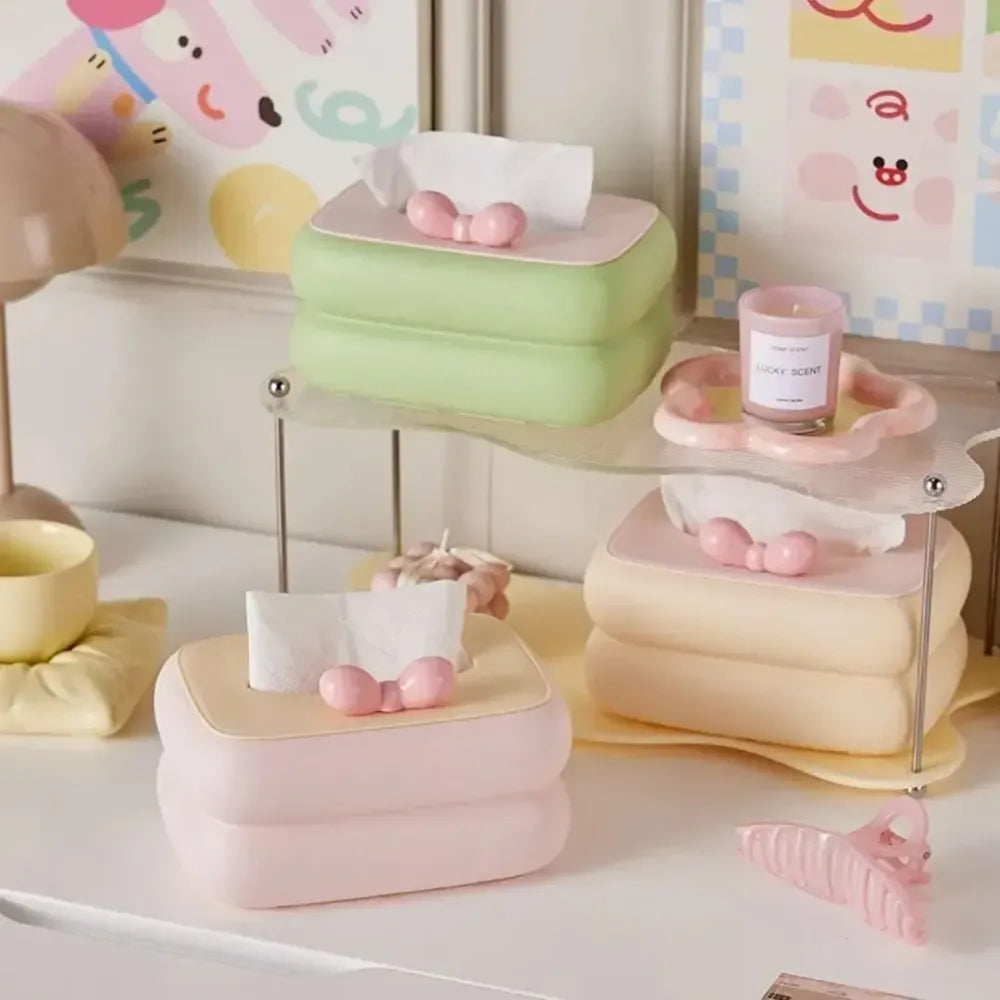 Creative square tissue box holder